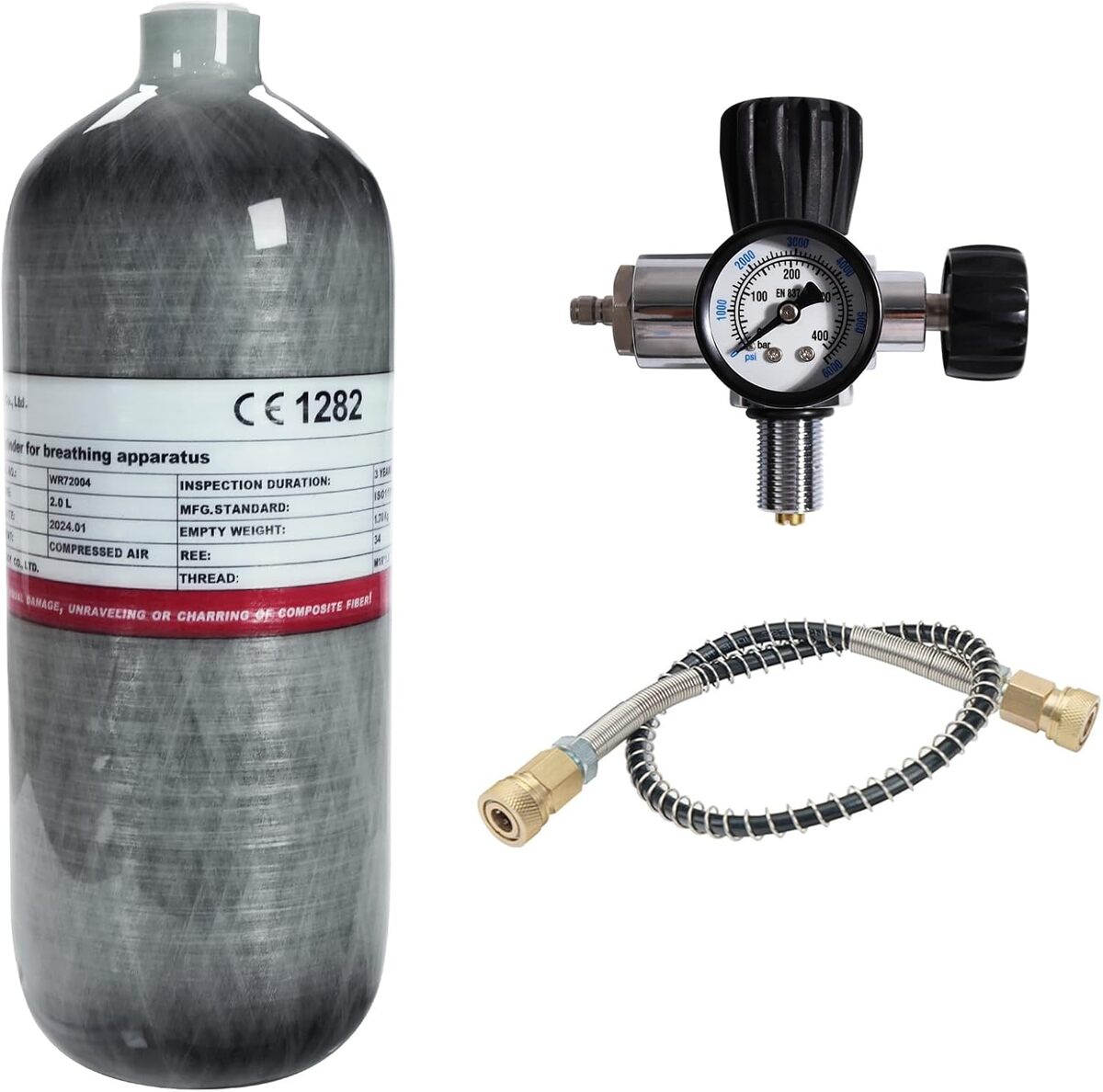 Test réservoir d'air TUXING 4500 psi 2 L