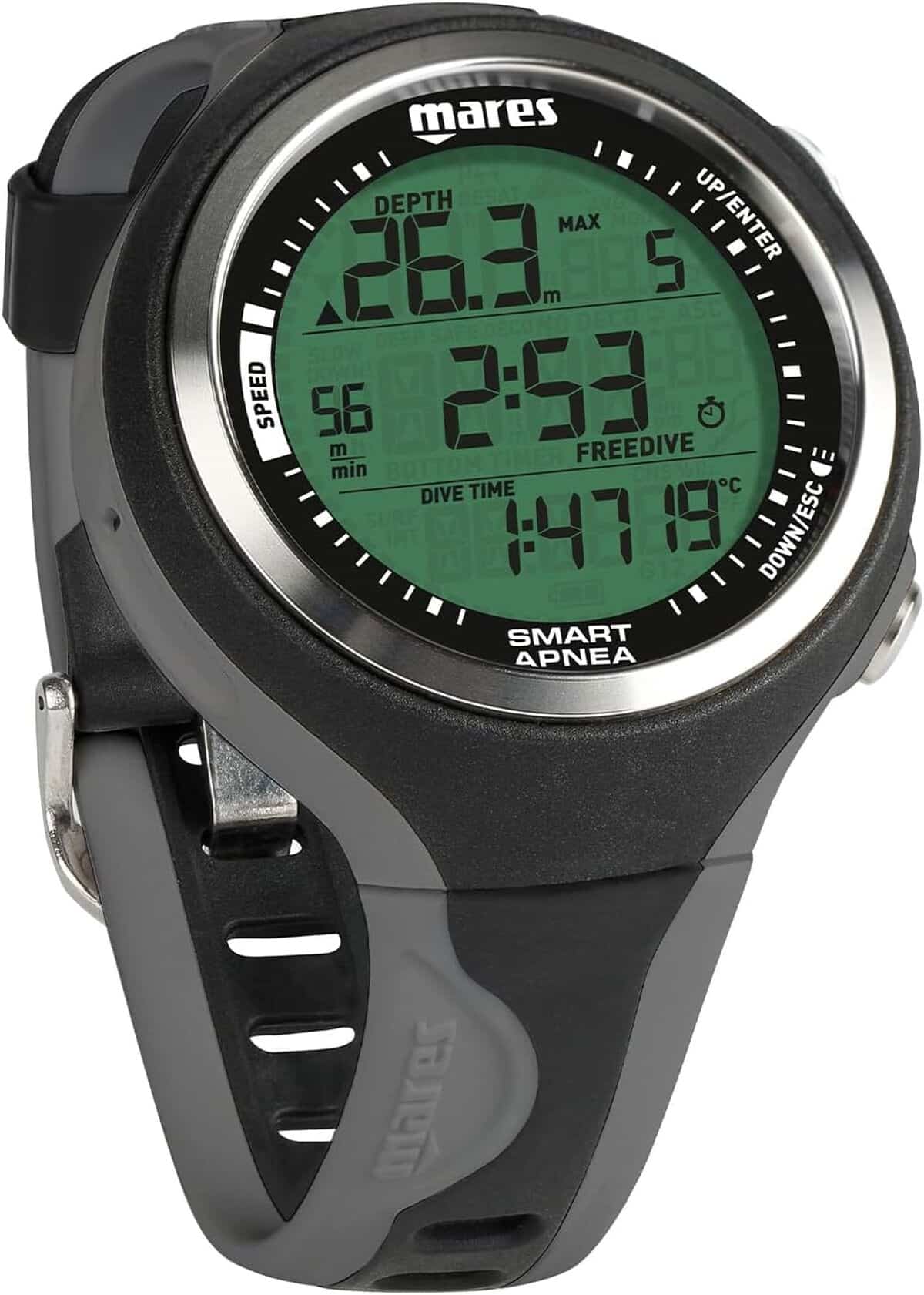 Test de l'ordinateur de plongée Mares Smart Apnea taille unique noir/gris