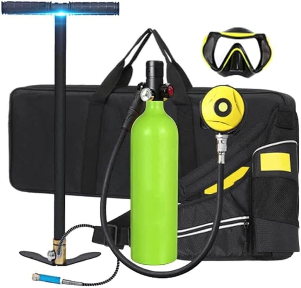 Test XSGDMN mini bouteille de plongée 1L verte