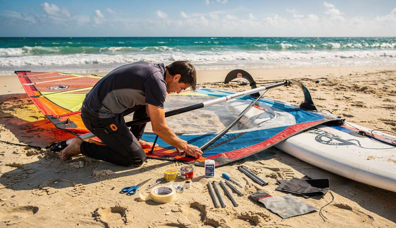 Inspection et r&eacute;paration des voiles