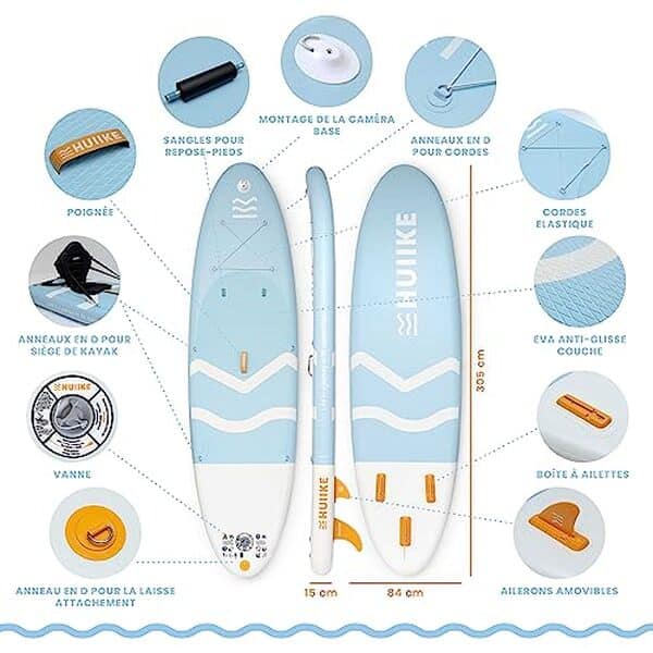 Explorez notre analyse détaillée du paddle gonflable HUIIKE : stabilité, performance et conseils pour choisir l'équipement qui vous correspondra le mieux lors de vos aventures aquatiques.