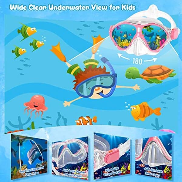 Découvrez notre test du kit de tuba Seovediary pour enfants comprenant palmes et lunettes anti-buée, pensé pour des explorations aquatiques inoubliables