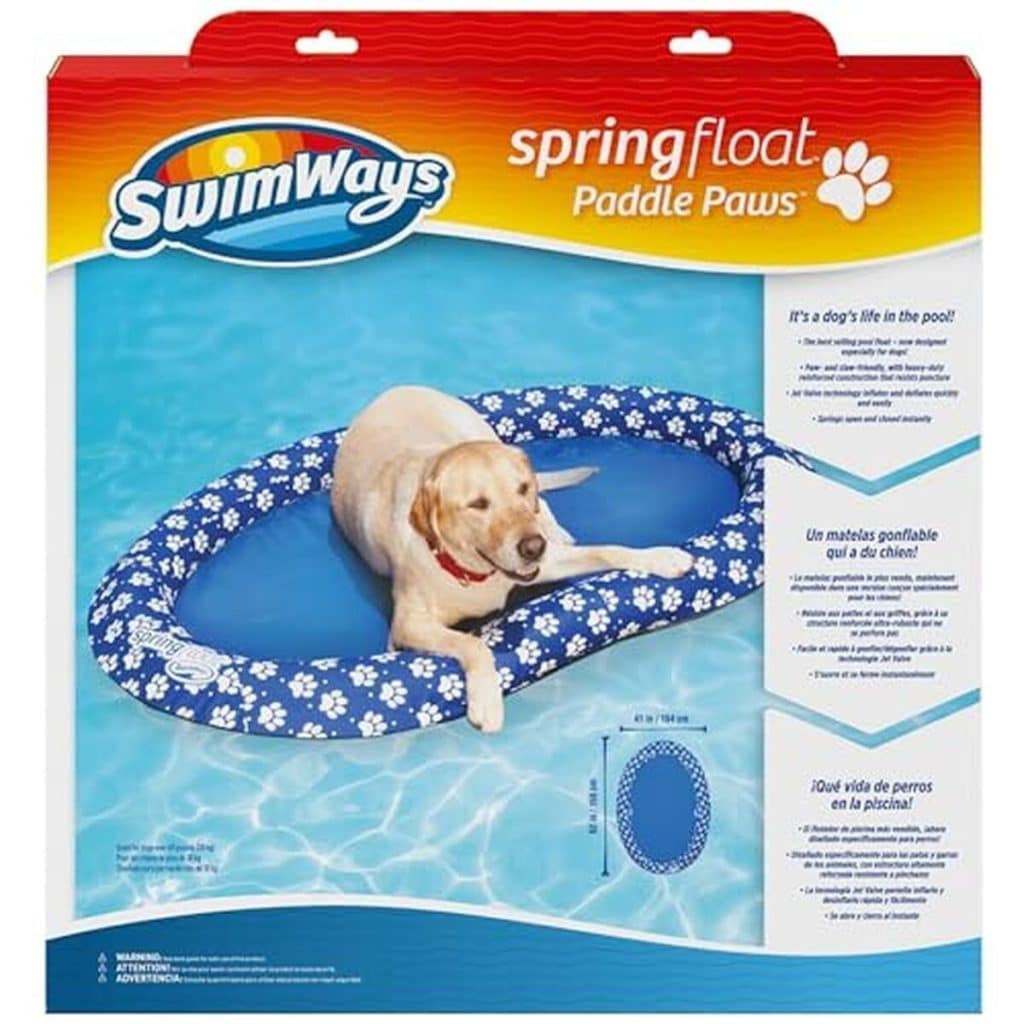 Test du radeau gonflable SwimWays Paddle Paws pour grands chiens