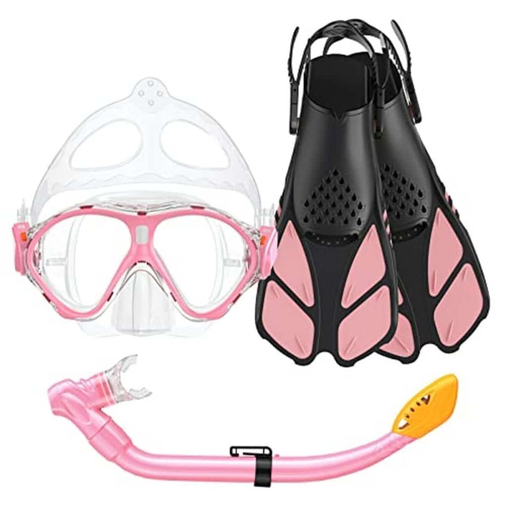 Test : ensemble de tuba Seovediary pour enfants avec palmes et lunettes anti-buée