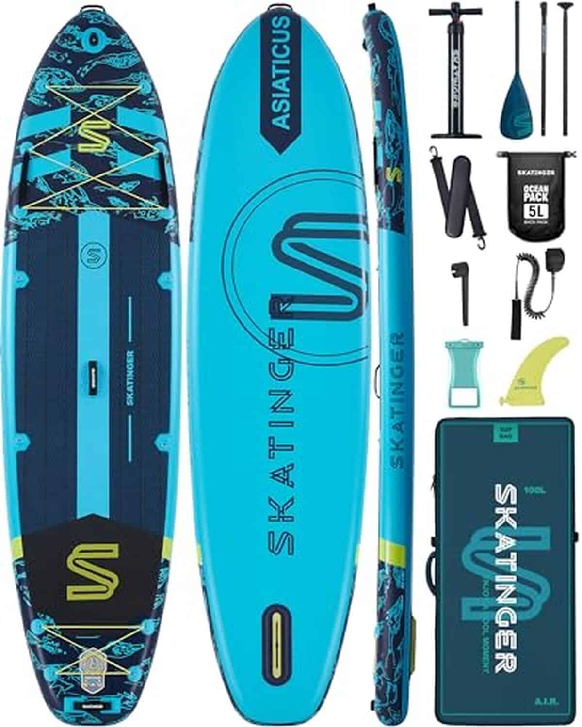 Test : paddle gonflable Skatinger 11'6"x35" ultra stable pour 3 personnes